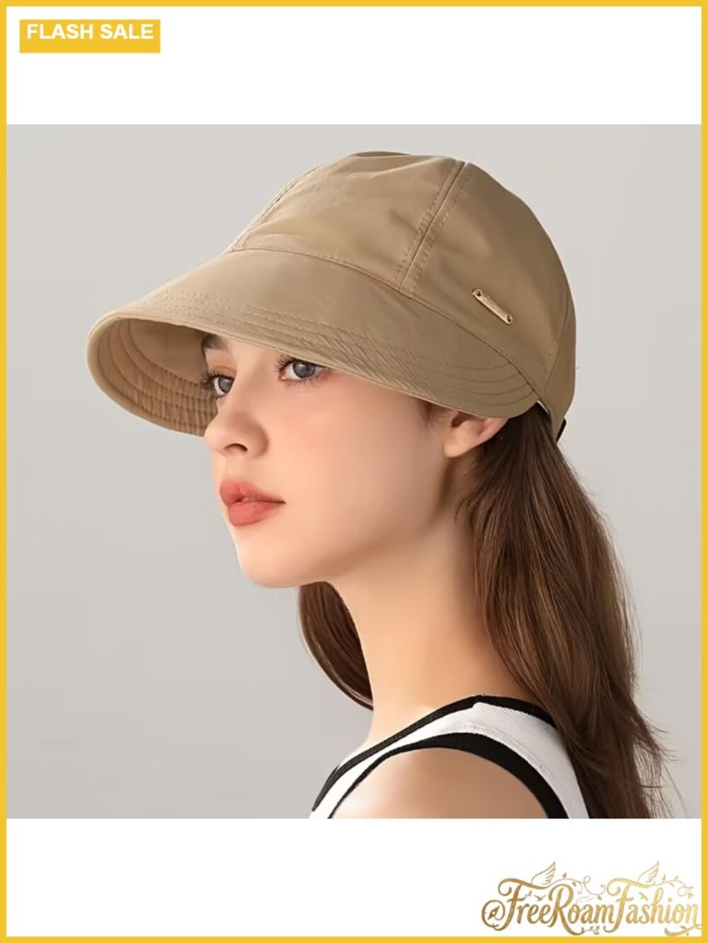 Wide Brim Baseball Cap UV Protection Summer Sun Hat Foldable Beach Hat